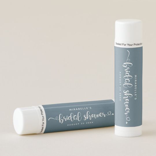 Discover Modern Chic Script Bridal Shower Calligraphy Lip Balm
