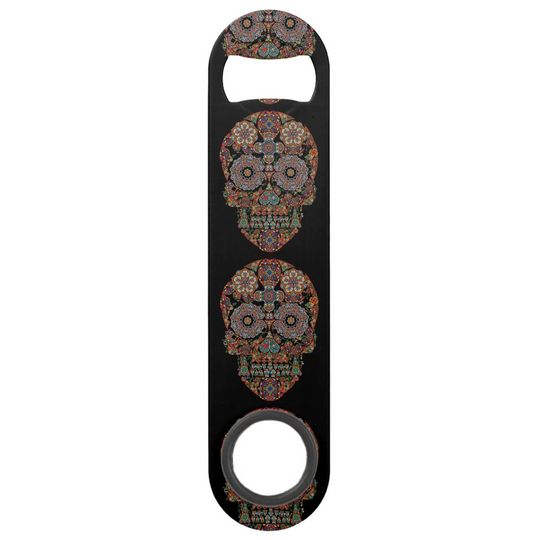 Discover Colorful Flower Sugar Skull Speed Bottle Opener