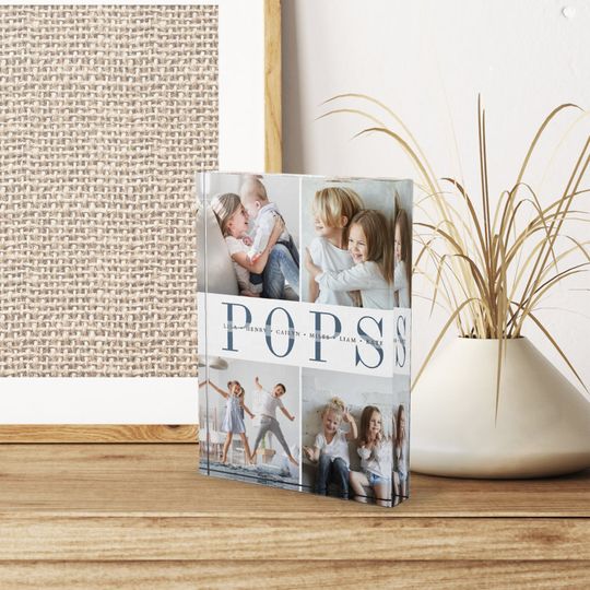 Discover Custom Pops Grandchildren Photo Block