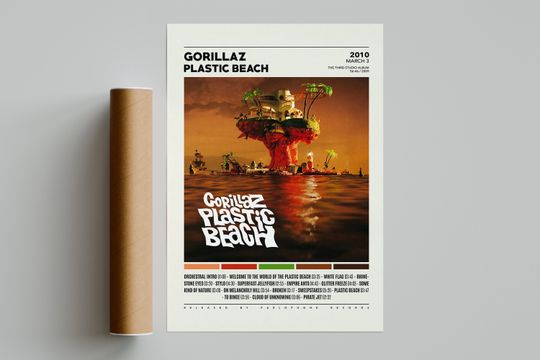 Discover Gorillaz Posters / Plastic Beach Poster / Album Cover Poster