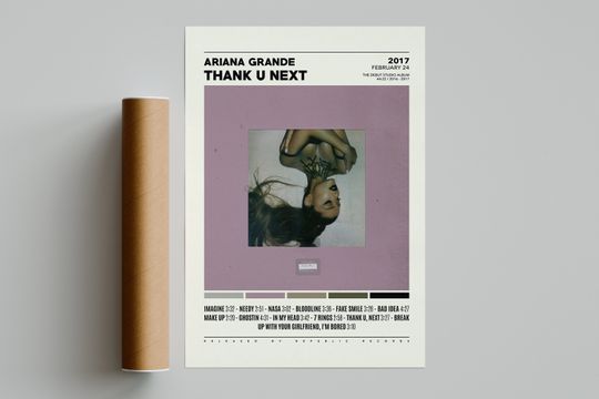 Discover Ariana Posters / Thank U Next Poster / Album Cover Poster