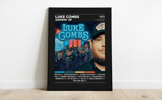 Discover Lukee Comb Poster - Growin' Up Album Cover Poster