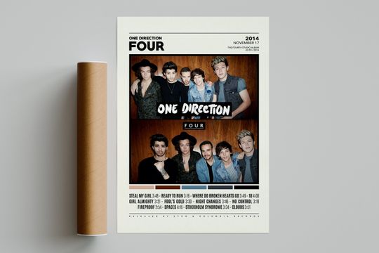 Discover One Direction Posters / FOUR Poster, Album Cover Poster