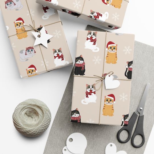 Discover Cute Cat Gift Wrapping Paper Roll