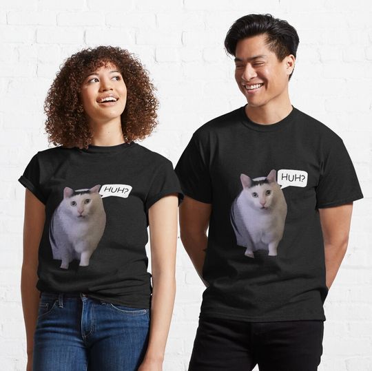 Discover Huh Cat Meme Classic T-Shirt