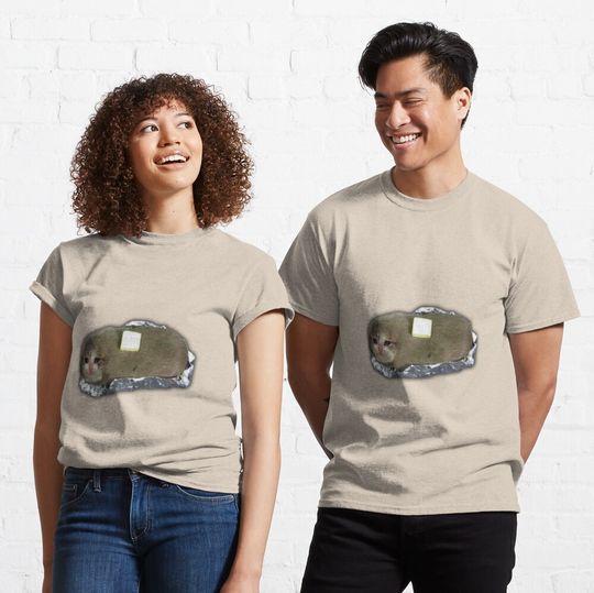 Discover sad potato cat with butter Classic T-Shirt