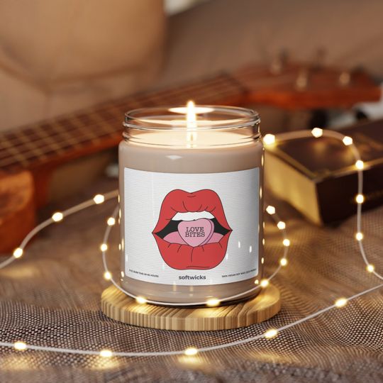 Discover Love Bites Scented Candle - Funny Valentine's Gift for Him or Her