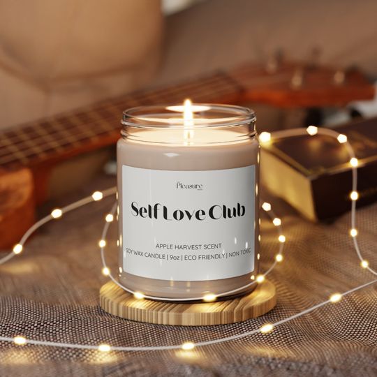 Discover Self love club, Scented Soy Candle, valentines, birthday, Christmas, present, routine, home decor