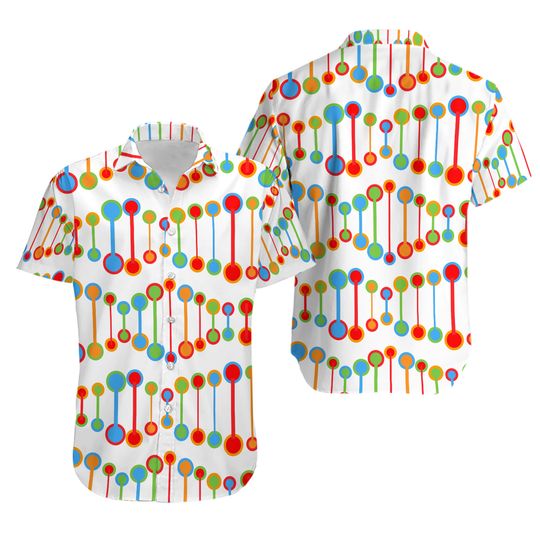 Discover Colorful Dna Helix Structure Hawaiian Shirt
