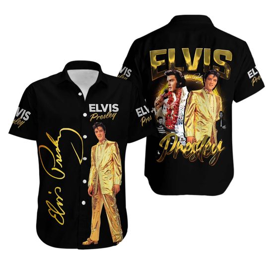 Discover Elvis Presley The King Of Rock N Roll Hawaiian Shirt