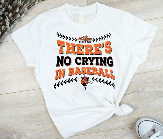 Discover Vintage Baltimore Baseball No Crying In Baseball White Shirt