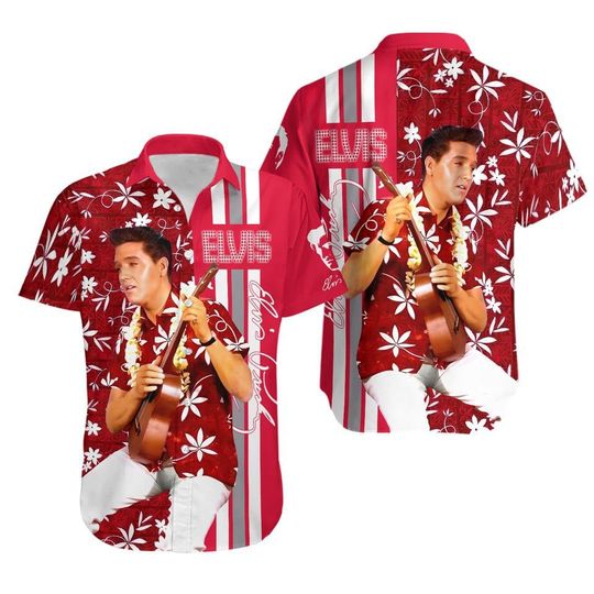 Discover Elvis Presley Gitarre Musik Sing Song Musiker Hawaiians Shirt