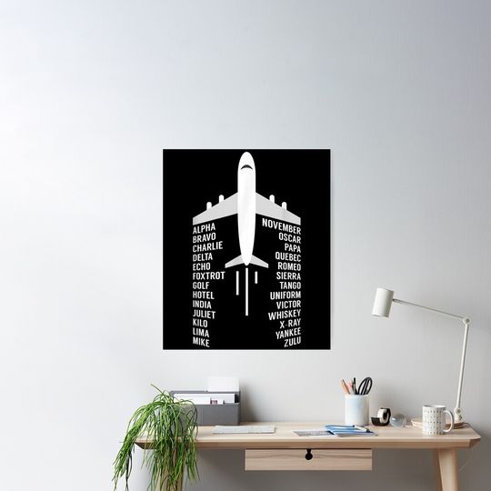 Discover Phonetic Alphabet Aviation Pilot Airplane Aircraft Gift Poster