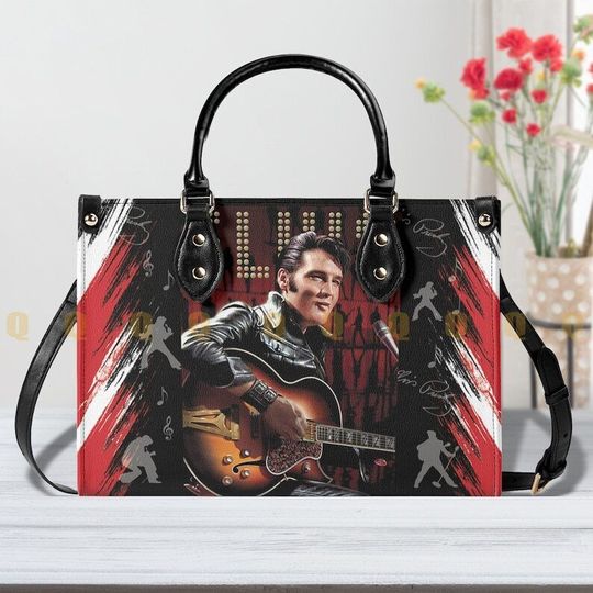 Discover Elvis Presley Leather Handbag, Rock Elvis Gift Handbag