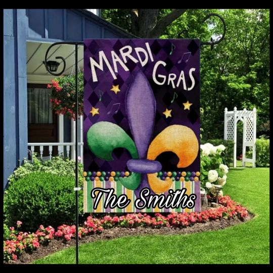 Discover Mardi Gras garden flag, outdoor flag