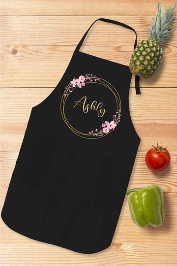 Discover Customized Floral Apron,Personalized Apron,Cooking Birthday Gift