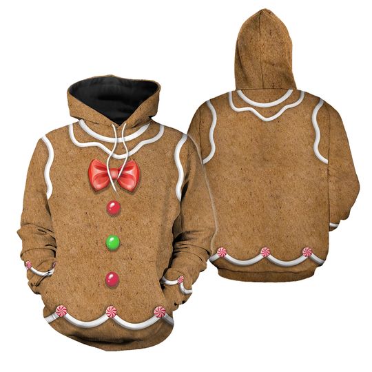 Discover Gingerbread Man Cosplay Custom 3D Hoodie