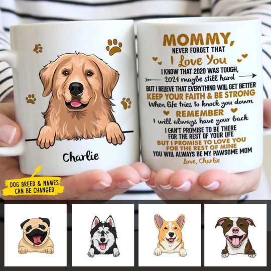 Discover To Dog Mom Never Forget That I Love You - Personalized Mug
