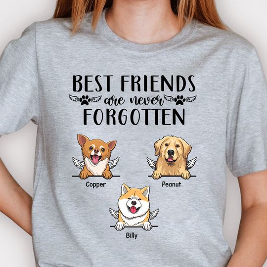 Discover Best Friends Are Never Forgotten - Gift For Dog Lovers - Personalized Unisex T-Shirt