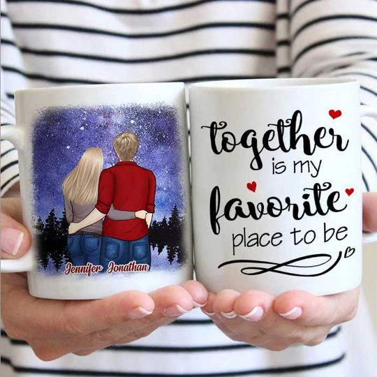 Discover Together With You Is My Favorite Place To Be - Gift For Couples, Personalized Mug