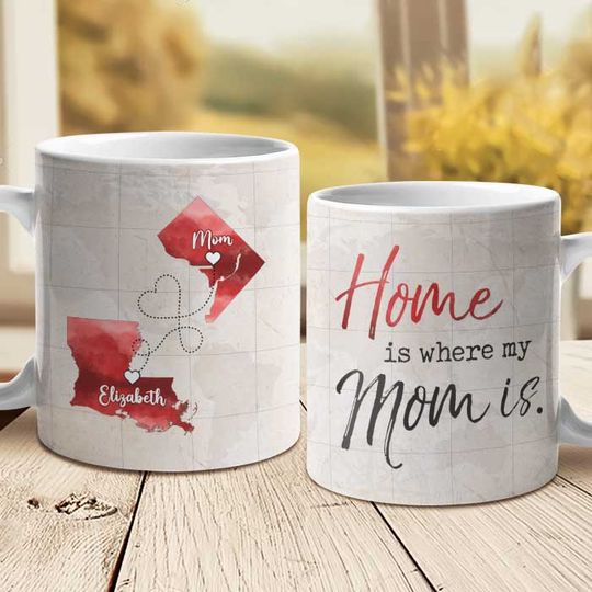 Discover Home Is Where Mom Is - Gift For Mom - Personalized 3D Inflated Effect Mugs