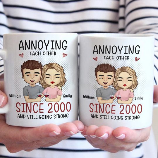 Discover Annoying Each Other And Still Going Strong - Couple Personalized Custom Mug - Gift For Husband Wife, Anniversary