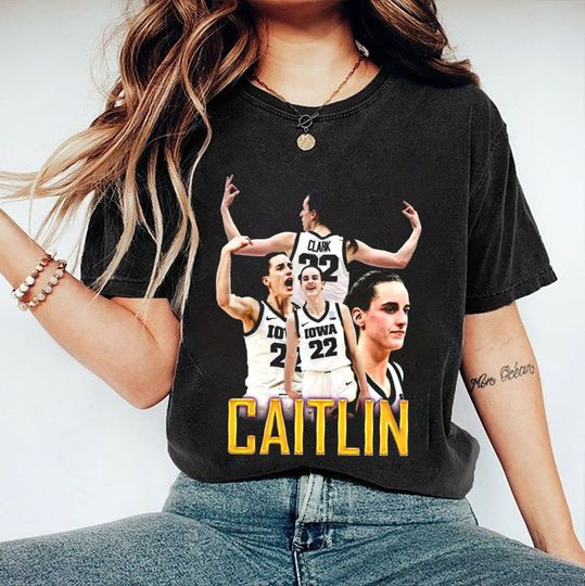 Discover Caitlin Clark Tshirt, Basketball Player Shirt, Bootleg Vintage Classic Graphic Tee