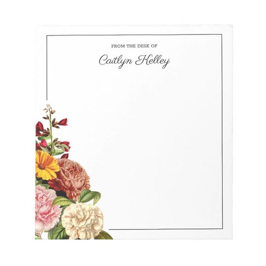 Discover Vintage Botany From the Desk of Personalized Notepad