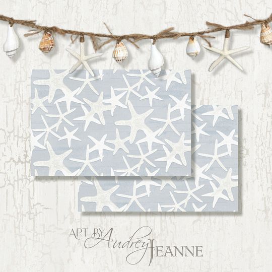 Discover Beach Coastal Home Decor Starfish Blue Decoupage Tissue Paper