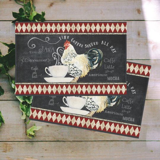 Discover Farmhouse Coffee Kitchen Rooster Chalk Decoupage Tissue Paper
