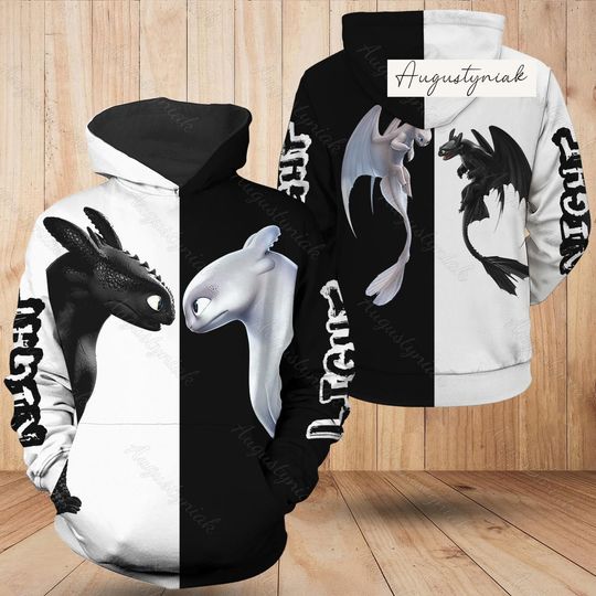 Discover Night Fury and Light Fury Couple Hoodies