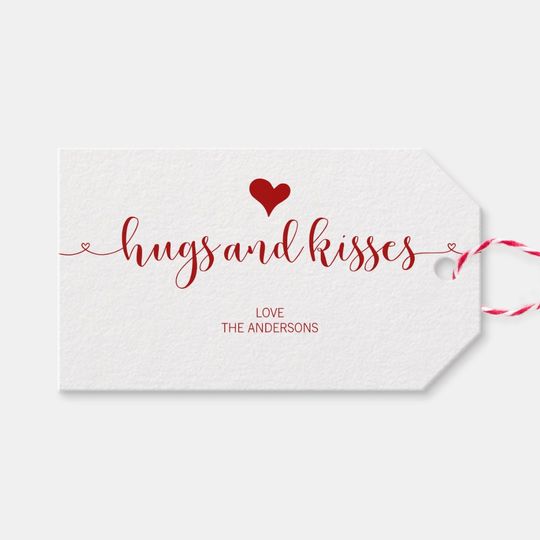 Discover Hugs and Kisses Valentine's Day Gift Tags