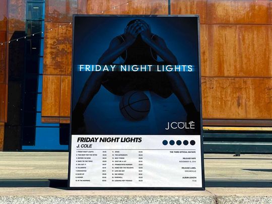 Discover J Cole "Friady Night Lights" Album Cover Poster