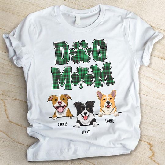 Discover St Patrick's Day - Dog Mom - Personalized Custom Unisex T-shirt