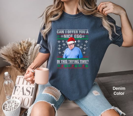 Discover Can I Offer You A Nice Egg Movie T-shirt, Frank Reynolds Shirt, Frank Character Xmas Movie Fan Gift