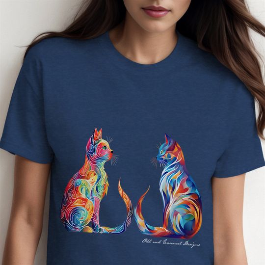 Discover Twin Cat Lover  Tee, pet lover gift shirt, cute cats t shirt