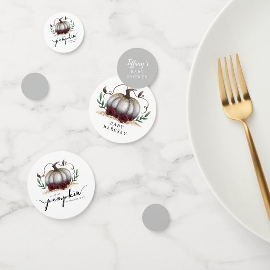 Discover Little Pumpkin Fall Baby Shower Gender Neutral Confetti
