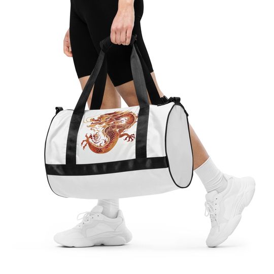 Discover All-over print gym bag, chinese dragon gym bag