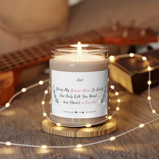 Discover Grandma, being my bonus mom Scented Soy Candle Custom Gift