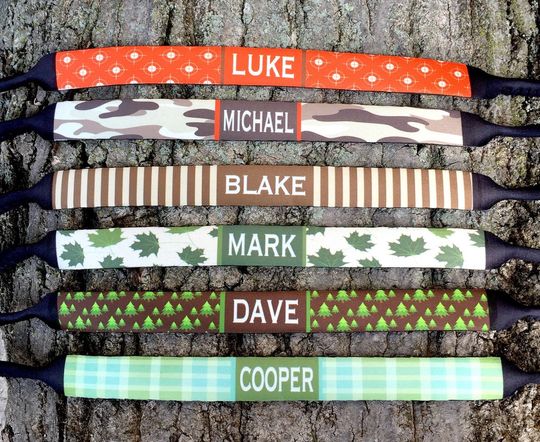 Discover Guys Outdoors Neoprene Sunglass Strap. Personalized Guys Glasses Retainers