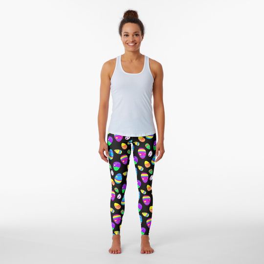 Discover Egg-citing Easter Colors: A Rainbow of Fun on Leggings
