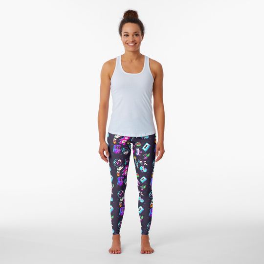 Discover 80's Party Pattern Leggings
