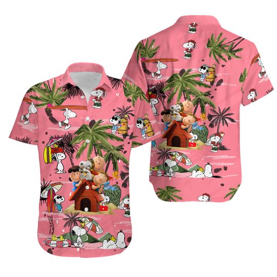Discover Pink Snoopy Summer Time Hawaiian Shirt
