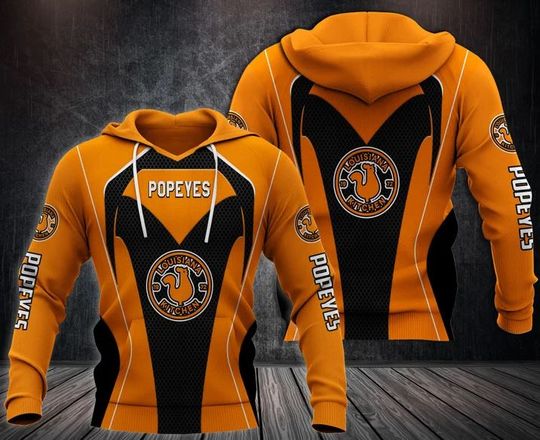 Discover Popeyes Hoodie, Fast Food 3D Printed Hoodie