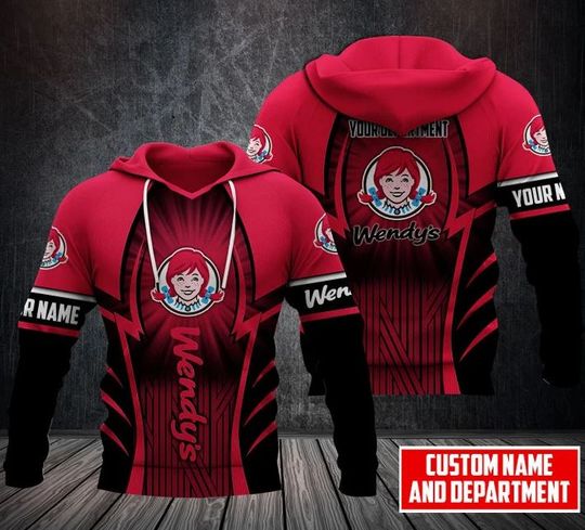 Discover Personalized Wendy's Hoodie, Fast Food 3D Printed Hoodie