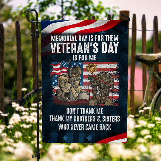 Discover Memorial Day Is For Them Veteran’s Day House Flag, Garden Flag.