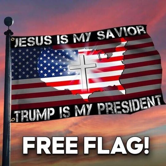 Discover JESUS IS MY SAVIOR, TRUMP IS MY PRESIDENT Flag