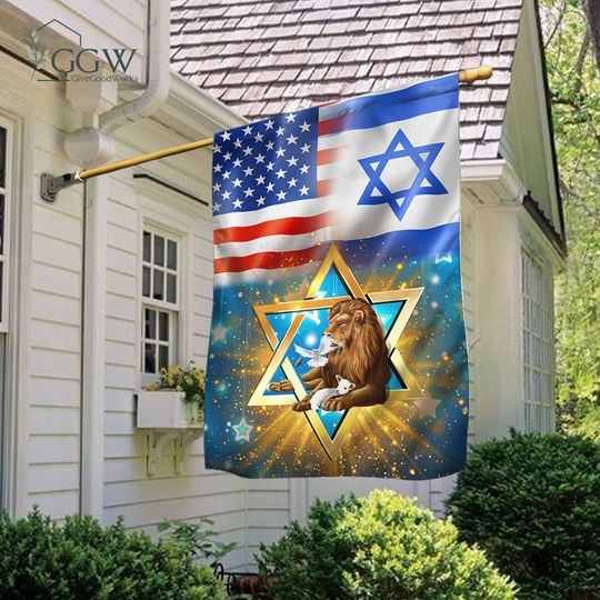 Discover American Israel Israeli Flag, Lion Of Judah American Israeli Flag