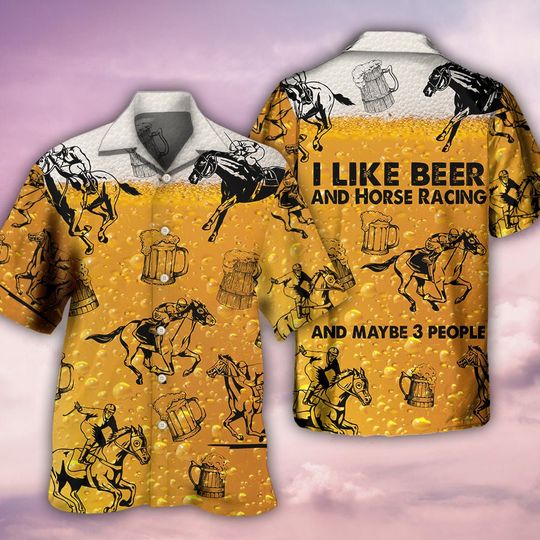 Discover Horse Racing And Beer Hawaii Shirt, Beer Days Shirt