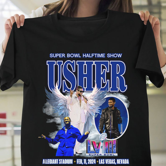 Discover Usher 2024 Halftime Show Las Vegas T Shirt